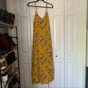 Maxi Yellow Flowy Floral Dress